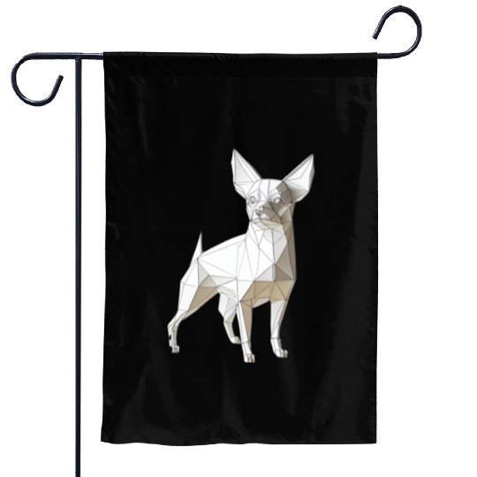 Colorful Origami Chihuahua: A Playful and Garden Flags