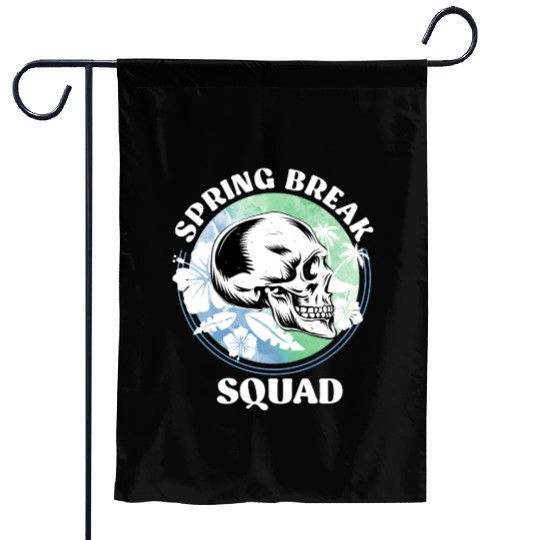 Spring Break Squad Summer Vacation Spring Break Garden Flags