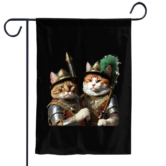 Conquistador Kitties Garden Flags