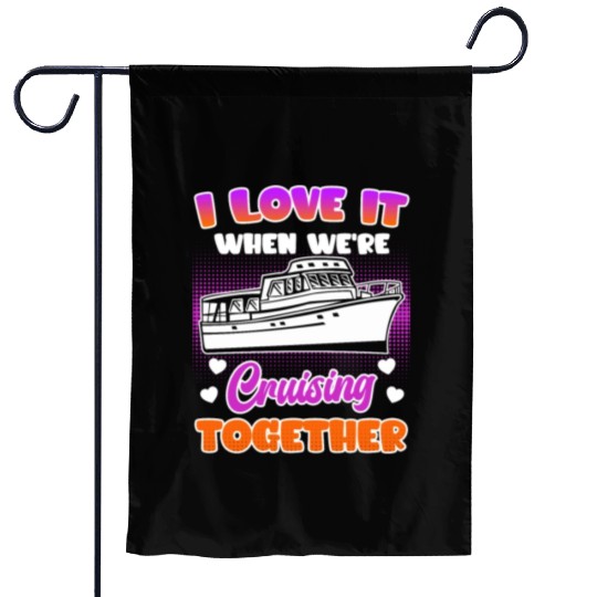 Cruising together cruise ship holiday spring break Garden Flags