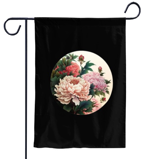 Peony flowers Garden Flags