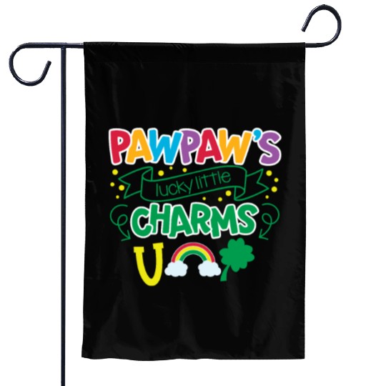 Pawpaw's Lucky Little Charms Clover Shamrock Garden Flags