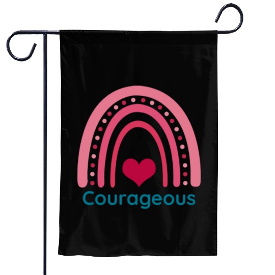 Courageous Viva Magenta Boho Rainbow Garden Flags