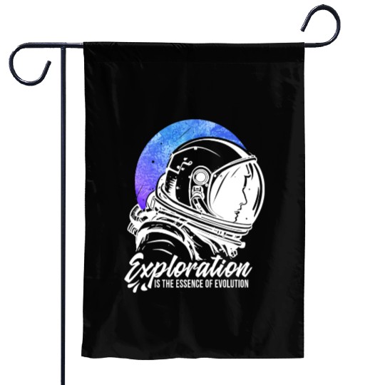 Amusing Explorations Of Cheerful Astronauts Quote Garden Flags