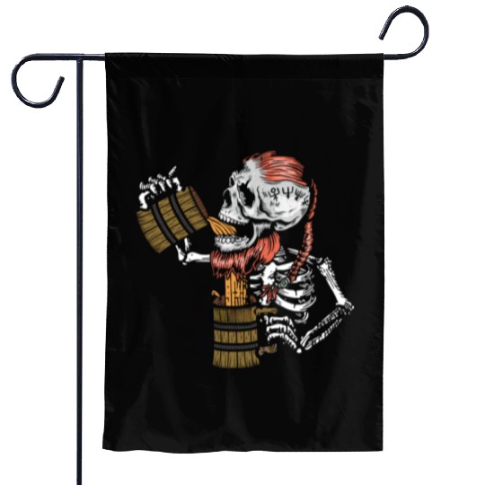 Drunk Viking Skeleton - Beer Garden Flags
