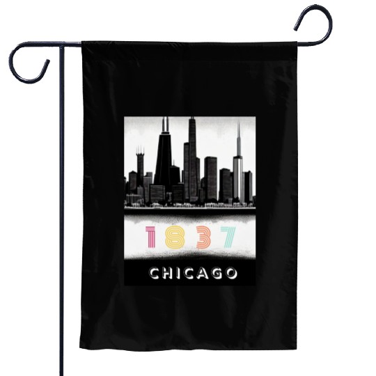 Chicago Skyline Garden Flags