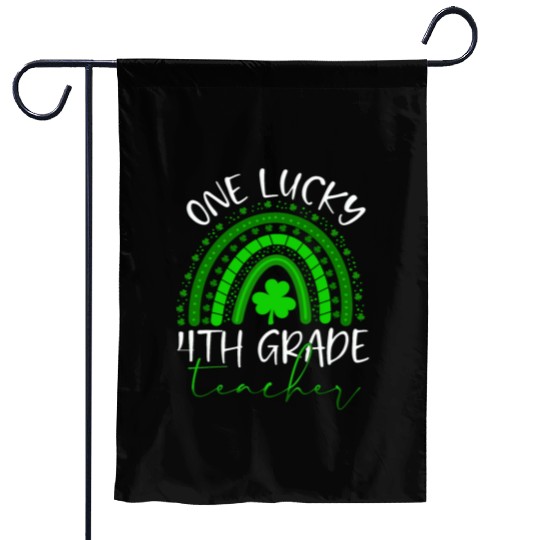 One Lucky 4th Grade Teacher St. Patrick's Day 2022 Garden Flags