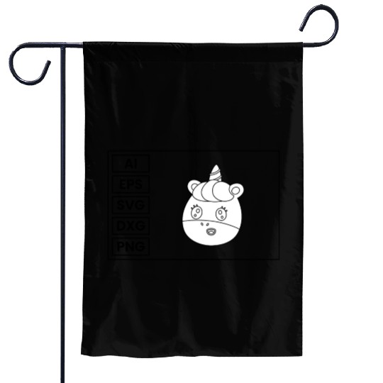 Unicorn Coloring Page Graphic Collection Garden Flags