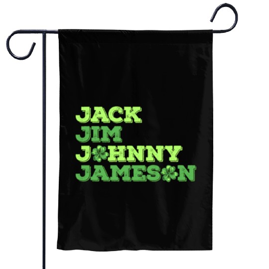 Jack Jim Johnny Jameson 4 Founder St Patrick's Day Garden Flags