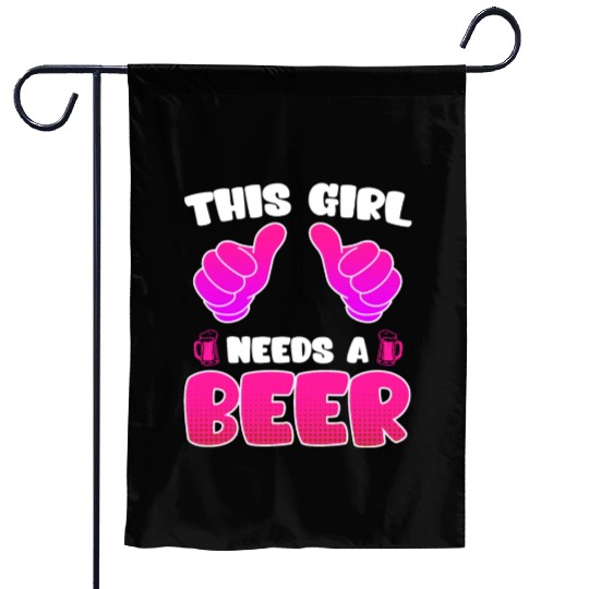 This girl needs a beer vacation Spring Break Garden Flags