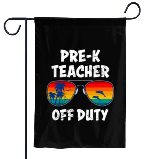 Preschool kindergarten educator off duty teacher Garden Flags