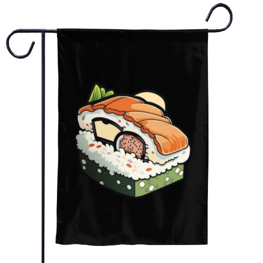 Sushi print Garden Flags