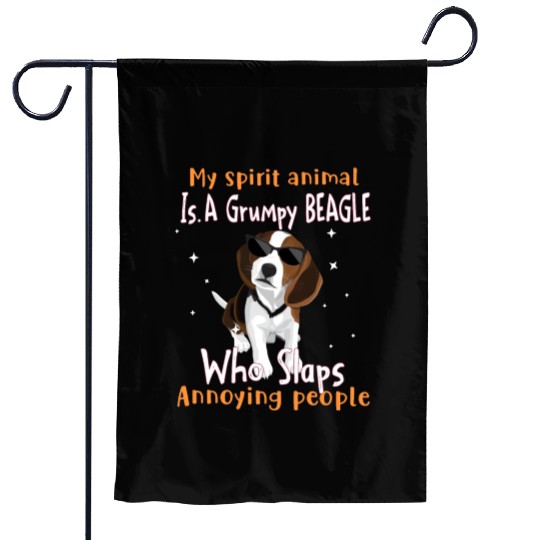 My Spirit animal Is A Grumpy Beagle Garden Flags