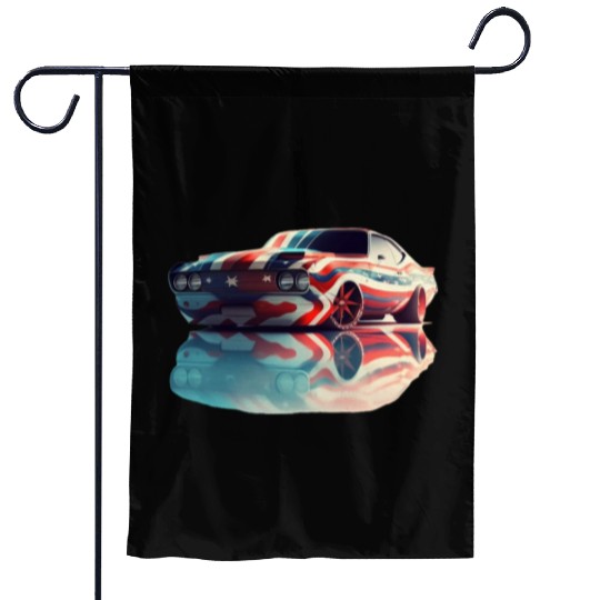 American pride and raw horsepower Garden Flags