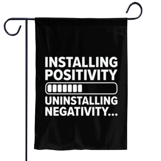 Installing Optimistic People Happiness Positive Garden Flags