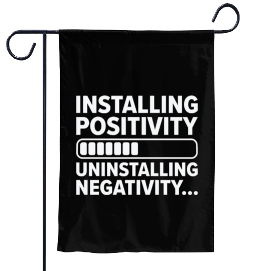 Installing Optimistic People Happiness Positive Garden Flags