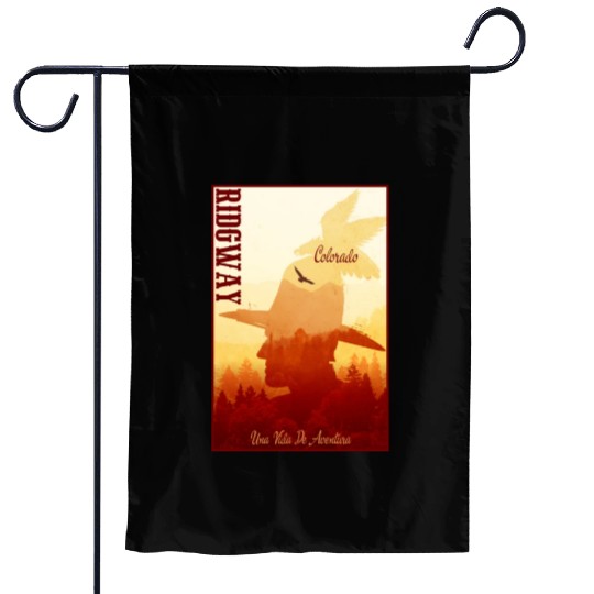 Ridgway colorado wild west town Garden Flags