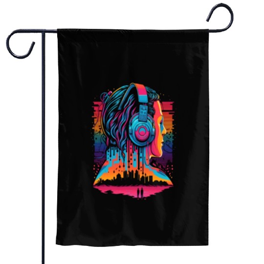 AV Technician Headphones Audio Visual Tech Sound Garden Flags