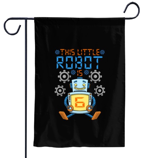 Robot Birthday Outfit Boy 6th Robot Birthday Party Garden Flags