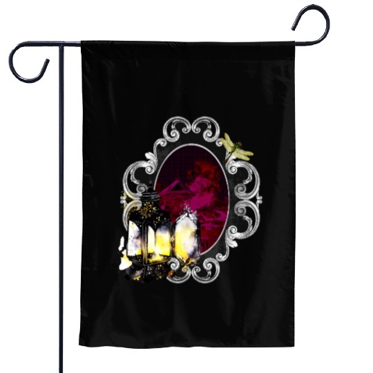 041 The Lantern And The Dragonfly Garden Flags