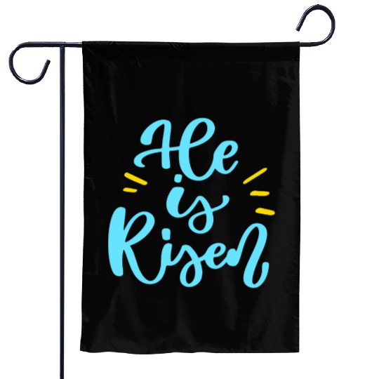 He Is Risen Religious Easter Garden Flags