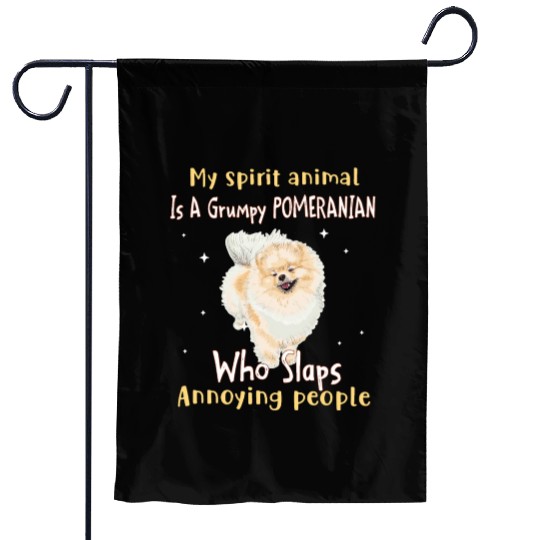 My Spirit animal Is A Grumpy Dog Garden Flags