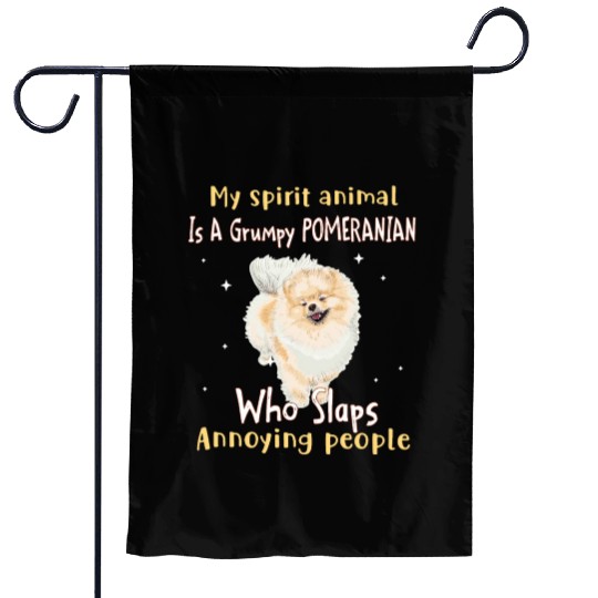 My Spirit animal Is A Grumpy Dog Garden Flags