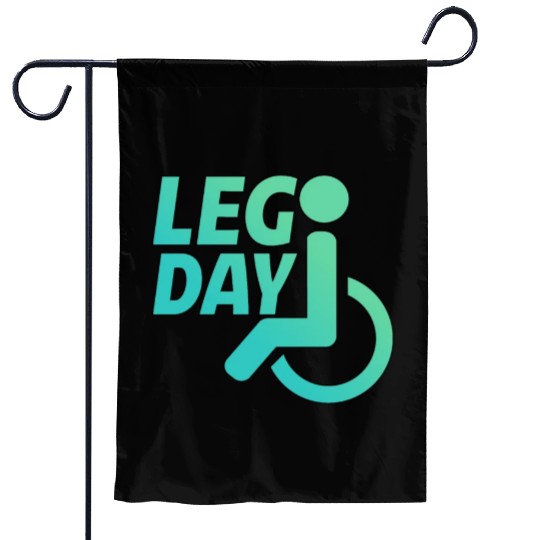 Leg Day Handicapped Wheelchair 22 Garden Flags