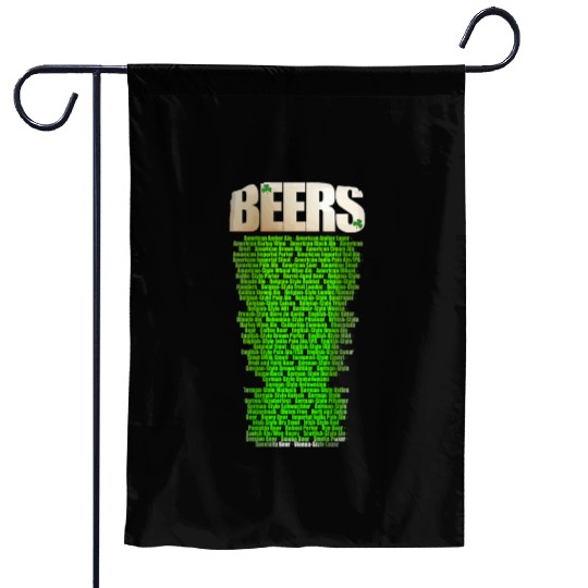 Types of beer edition St Patrick's day Garden Flags