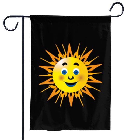 the smiling sun Garden Flags