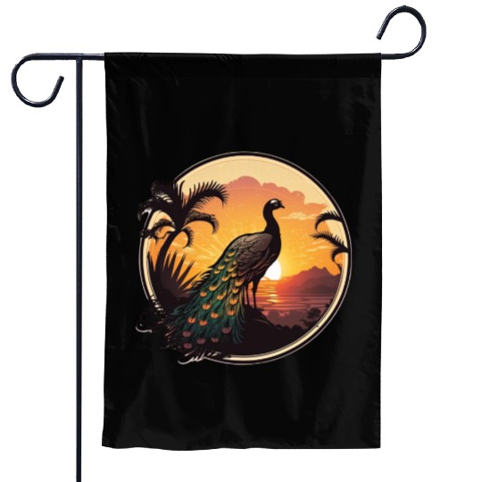 Peacock Sunrise: A Relaxing Journey into Serenity Garden Flags