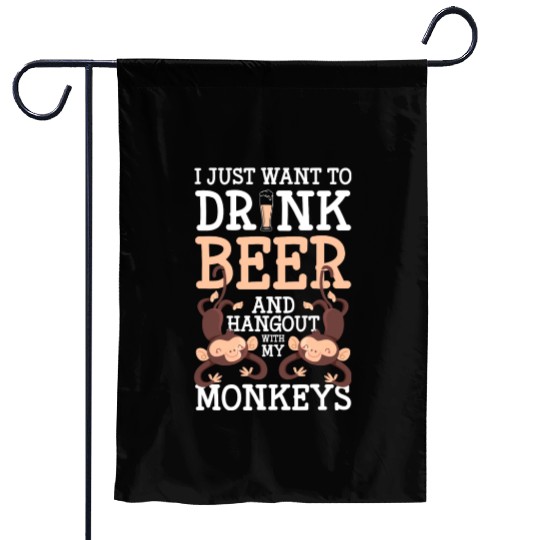 Ape Chimpanzee Funny Silly Garden Flags