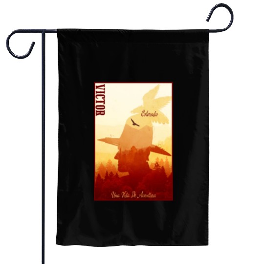 Victor Colorado wild west town Garden Flags