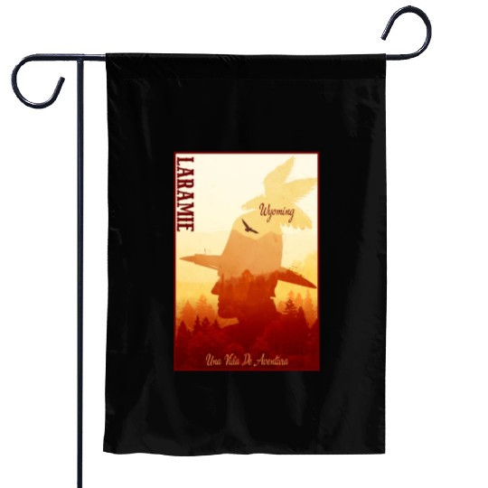 Laramie Wyoming wild west town Garden Flags