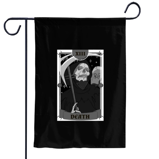 Anime Tarot Card Death Grim Reaper Occult Gothic W Garden Flags