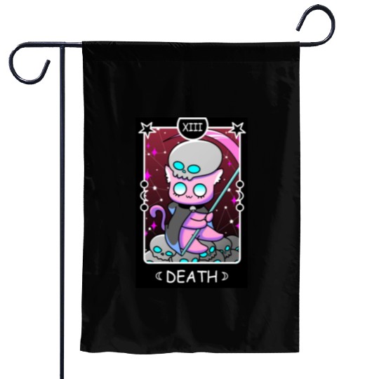 Kawaii Pastel Goth Tarot Card Death Grim Reaper Cu Garden Flags