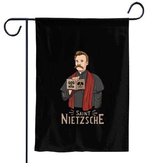 Saint Nietzsche Design for a Philosophy Student Garden Flags