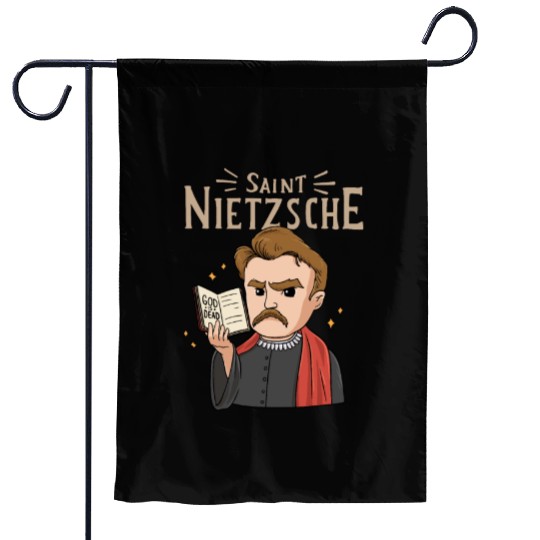 Saint Nietzsche Design for a Philosophy Student Garden Flags