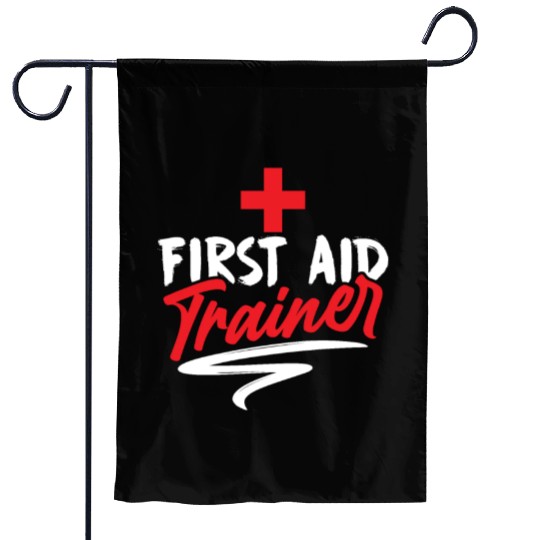 First Aid Trainer Coach Emergency Care Course Garden Flags