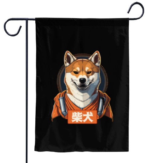 Japanese Sensei Shiba Inu Martial Arts Dog Pet Lov Garden Flags