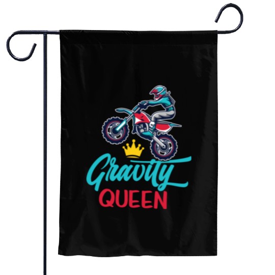 Motocross Gravity Queen Garden Flags