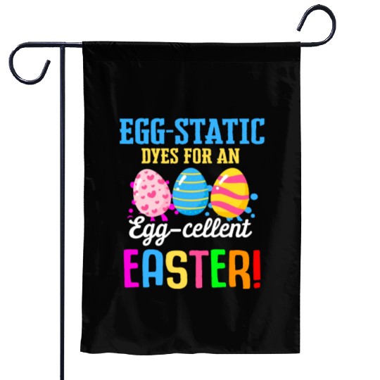 Easter Colorful Egg Dye Rabbit Egg Hunt Garden Flags