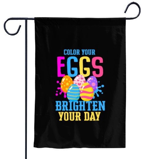 Easter Colorful Egg Dye Rabbit Egg Hunt Garden Flags