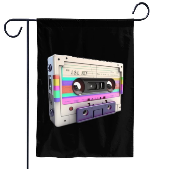 80s Music Cassette Tape : 3D, Neon, 80s songs Garden Flags