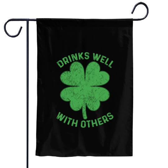 Drinks Well With Others Irish St Patricks Day Beer Garden Flags