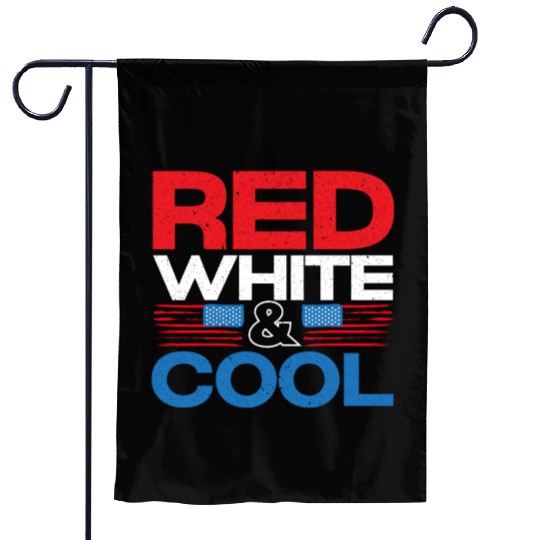 Red White And Cool America USA Flag 4th Of July Garden Flags