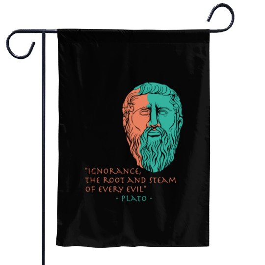 Plato Stoic Philosophy Quote Garden Flags