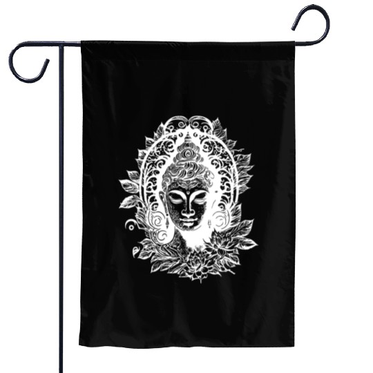 Meditating Buddha Enlightenment Portrait Garden Flags