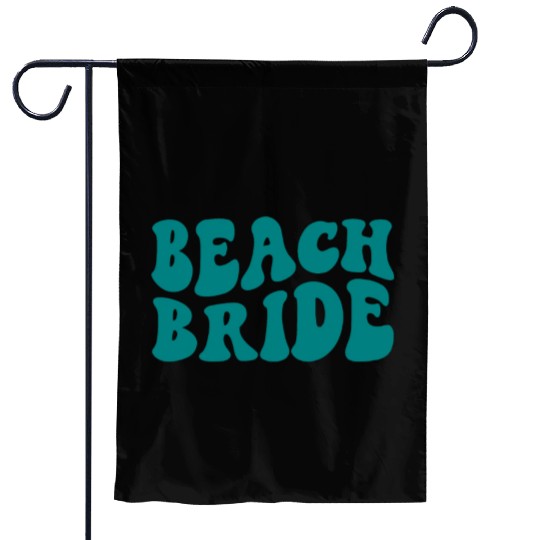 Beach Bride Teal Beach Theme Bachelorette Garden Flags