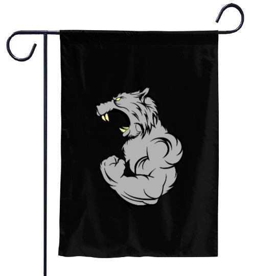 wolf beast 2 Garden Flags
